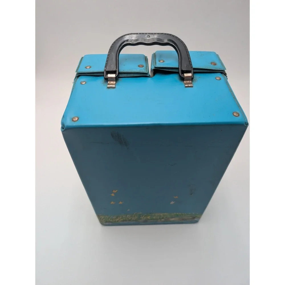 VTG Mattel 1965 Skooter Doll Vinyl Wardrobe Clothing Case / Doll Case Blue